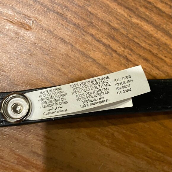 Bebe Black Skinny Bow Belt Size M/L - Picture 6 of 8